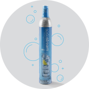Sodastream cylinder niebieski Granitan – aranżacja / widok z boku