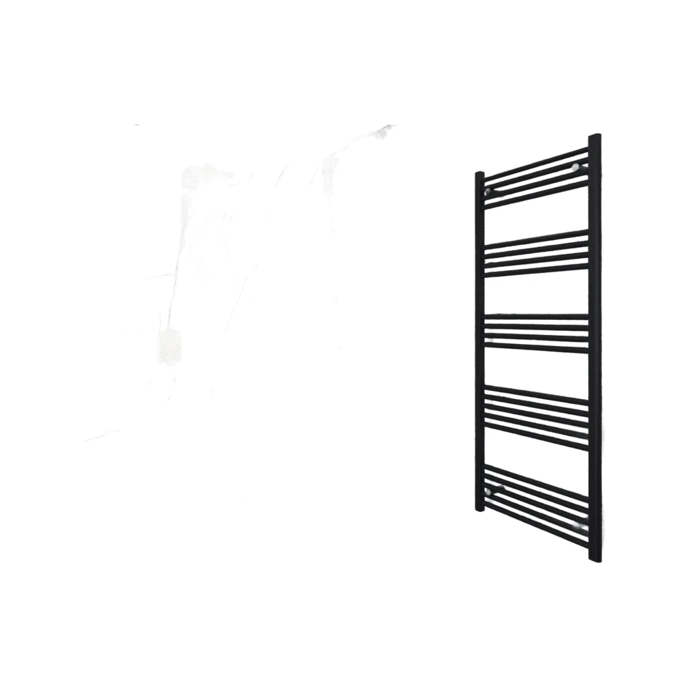 GRZEJNIK ŁAZIENKOWY CZARNY DRABINKOWY 60x150 cm KALORYFER MONTAŻ 180 BRENO Granitan – archiwalne 10
