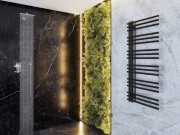 GRZEJNIK ŁAZIENKOWY CZARNY 120x50 cm MILO Granitan – ujęcie z bliska / detal