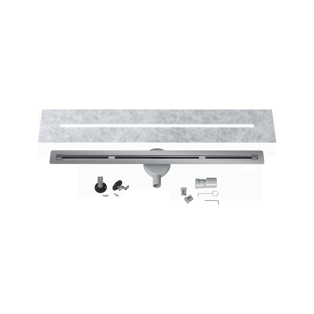 ODPŁYW LINIOWY POD PŁYTKĘ 100 cm STAL SYFON PRYSZNIC BRODZIK LUNO INOX Granitan
