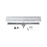 ODPŁYW LINIOWY POD PŁYTKĘ 100 cm STAL SYFON PRYSZNIC BRODZIK LUNO INOX Granitan