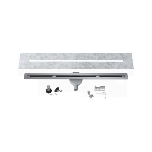 ODPŁYW LINIOWY POD PŁYTKĘ 100 cm STAL SYFON PRYSZNIC BRODZIK LUNO INOX Granitan