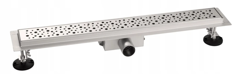 Odpływ liniowy prysznicowy pod płytkę grecki 60 cm Granitan – ujęcie z bliska / detal