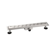 Odpływ liniowy pod płytkę grecki 60 cm Granitan – aranżacja / widok z boku