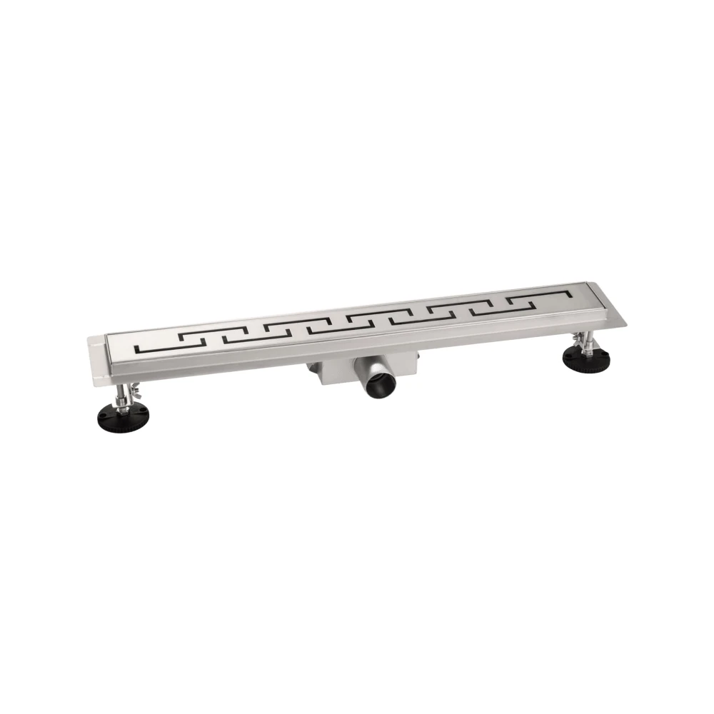 Odpływ liniowy prysznicowy pod płytkę grecki 60 cm C Granitan – aranżacja / widok z boku