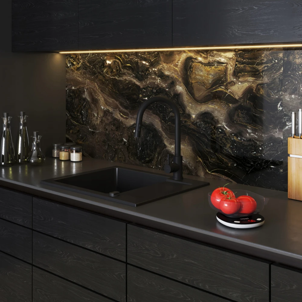 Pyramis zlew granitowy MIDO 62x50 BLACK EDITION zlew / bateria / syfon + gratis Granitan – zdjęcie 9