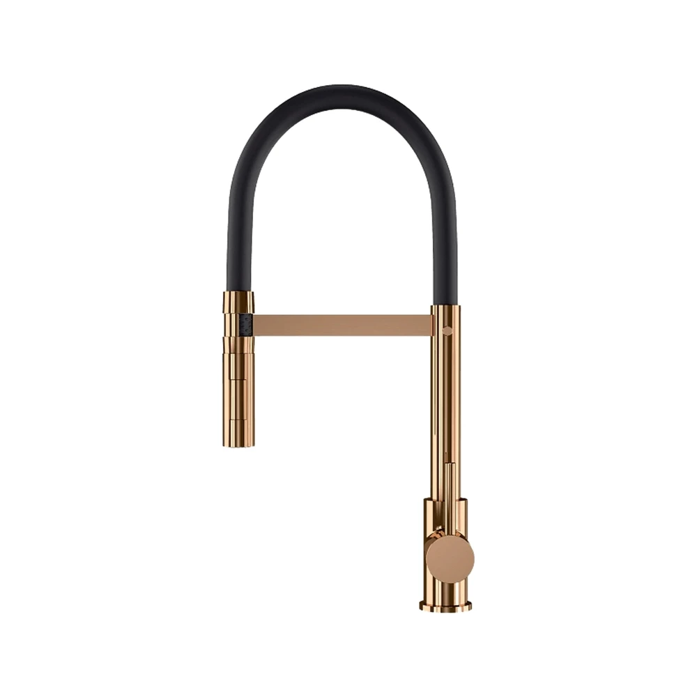 VENTO Bateria kuchenna stojąca rose gold Granitan