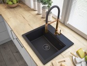 VENTO Bateria kuchenna stojąca rose gold Granitan – ujęcie z bliska / detal