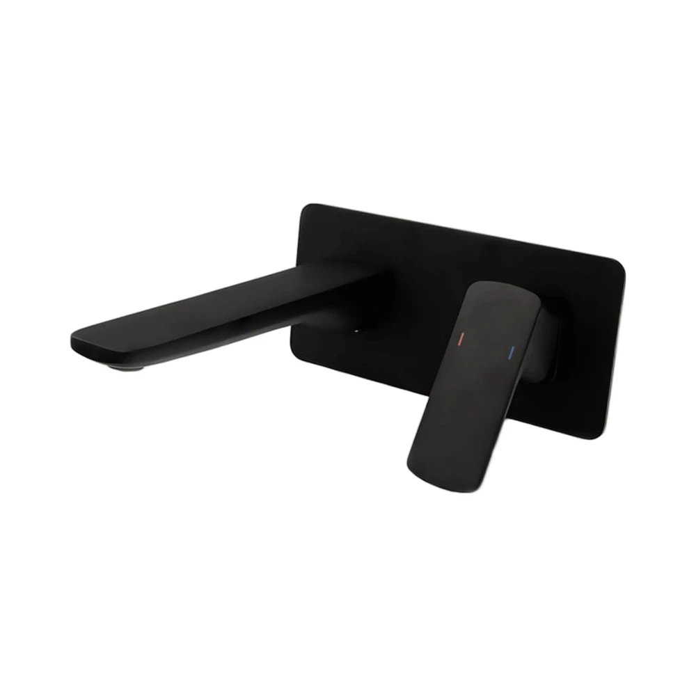 Bateria umywalkowa podtynkowa CUBIC - Czarna Granitan