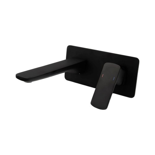 Bateria umywalkowa podtynkowa CUBIC - Czarna Granitan