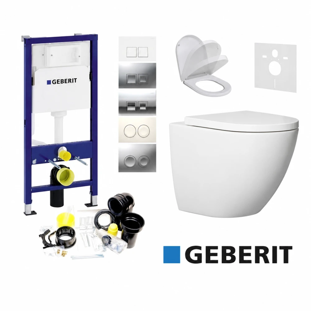 Zestaw podtynkowy WC GEBERIT DUO RIMLESS 7w1 Granitan