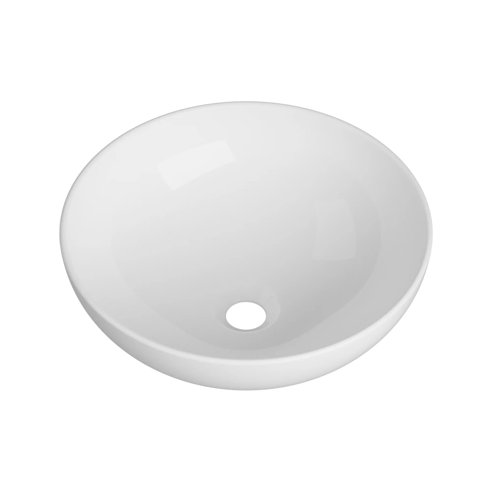 UMYWALKA NABLATOWA OKRĄGŁA BIAŁA CERAMICZNA ŁAZIENKOWA ALBA Granitan