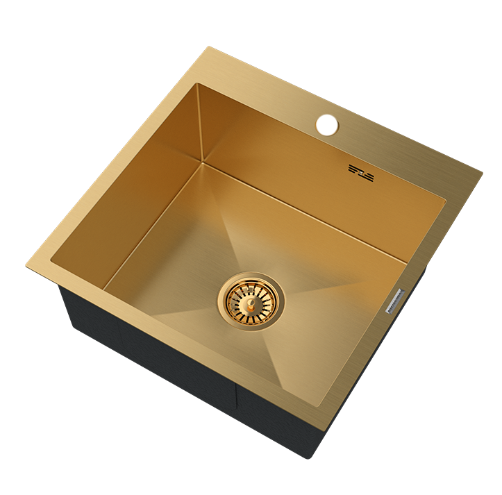 zlewozmywak stalowy bari50 gold perspektywa