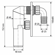 Syfon pralkowy Granitan SPp/t-WH
