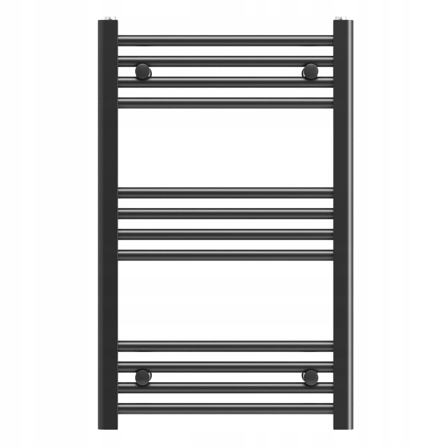 GRZEJNIK ŁAZIENKOWY CZARNY DRABINKOWY 50x80 cm KALORYFER MONTAŻ 180 BRENO Granitan — prezentacja produktu