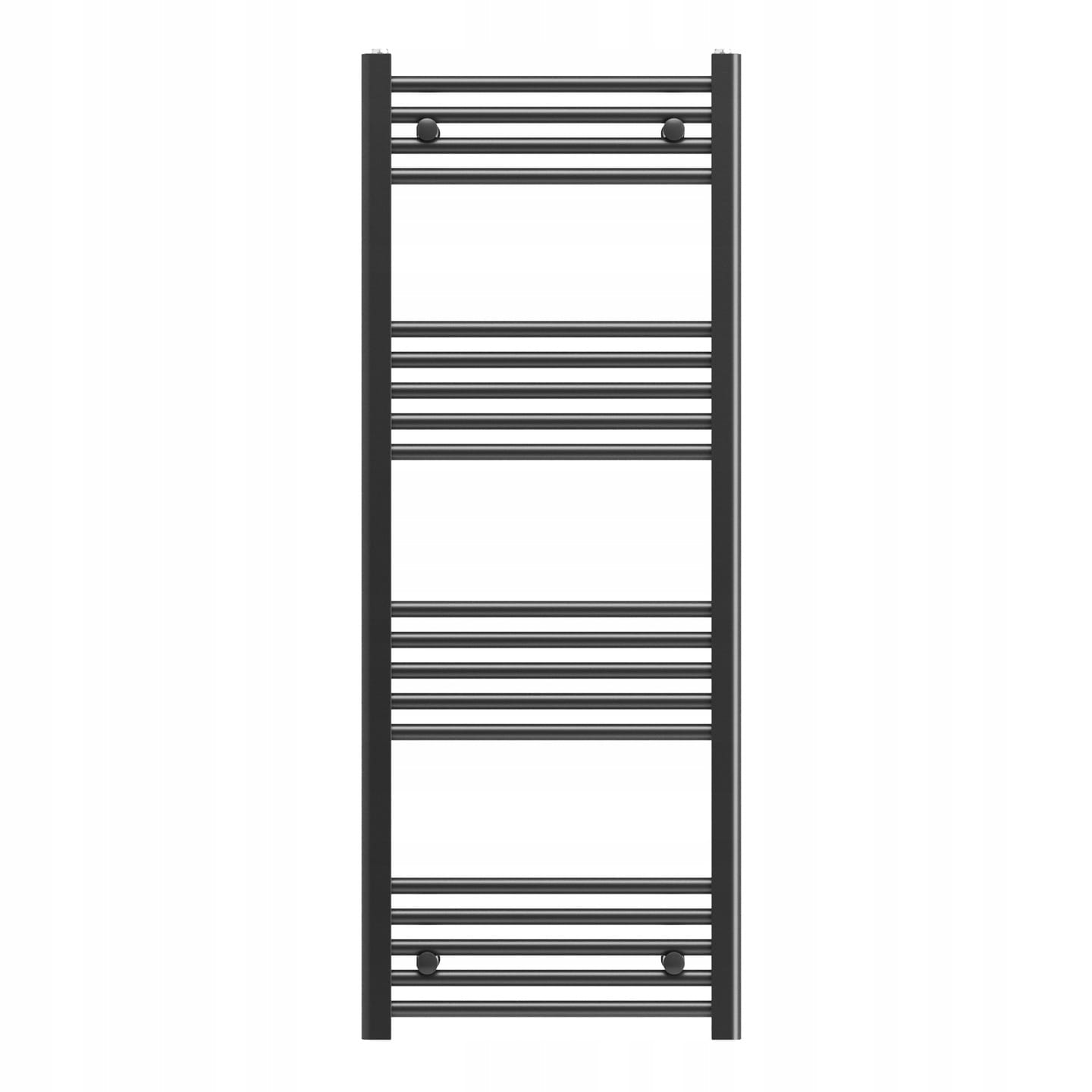 GRZEJNIK ŁAZIENKOWY CZARNY DRABINKOWY 50x130 cm KALORYFER MONTAŻ 180 BRENO Granitan — prezentacja produktu