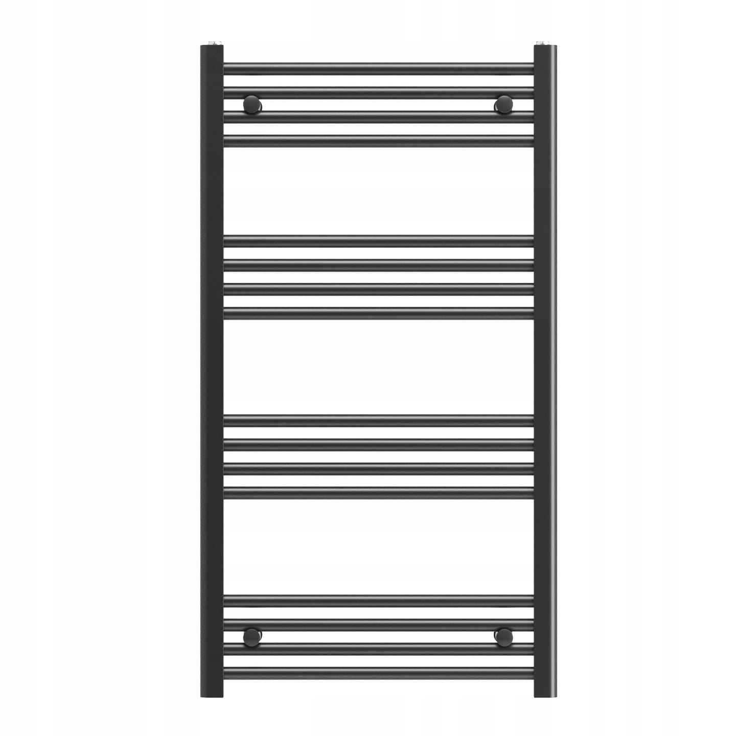 GRZEJNIK ŁAZIENKOWY CZARNY DRABINKOWY 60x110 cm KALORYFER MONTAŻ 180 BRENO Granitan — prezentacja produktu