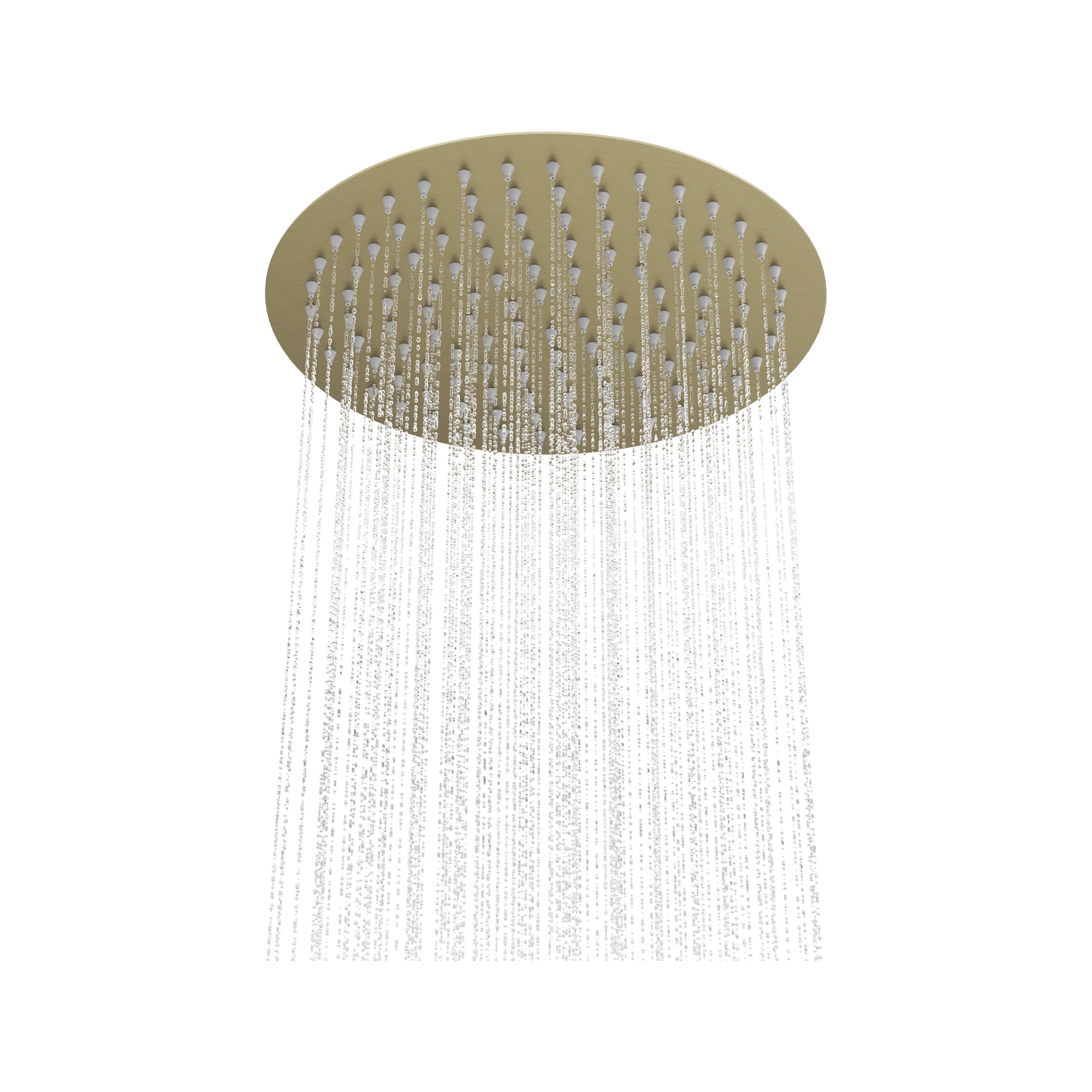 Deszczownica natryskowa prysznicowa okrągła brush gold SLIM do kabin 25 cm Granitan — prezentacja produktu