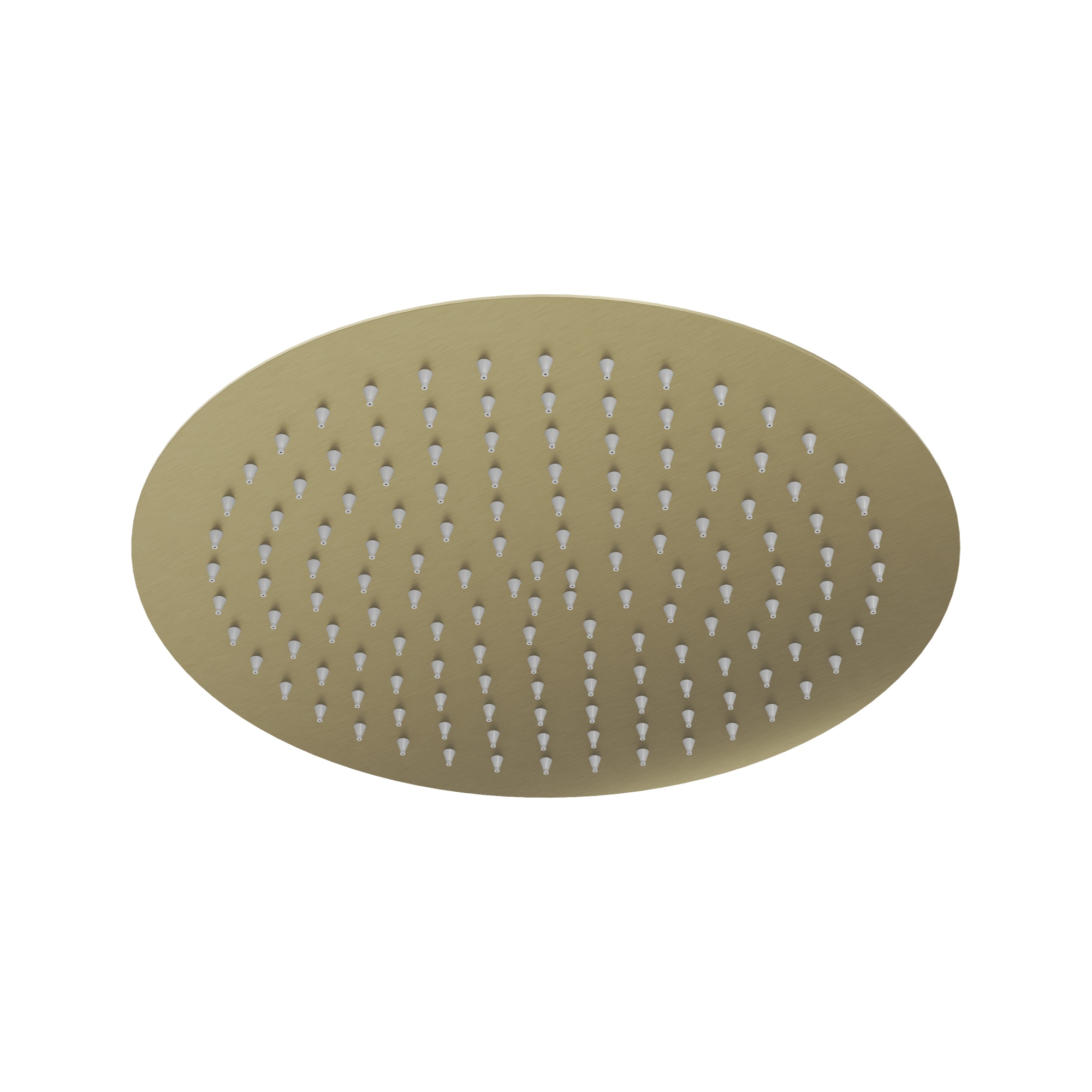 Deszczownica natryskowa prysznicowa okrągła brush gold SLIM do kabin 30 cm Granitan — prezentacja produktu