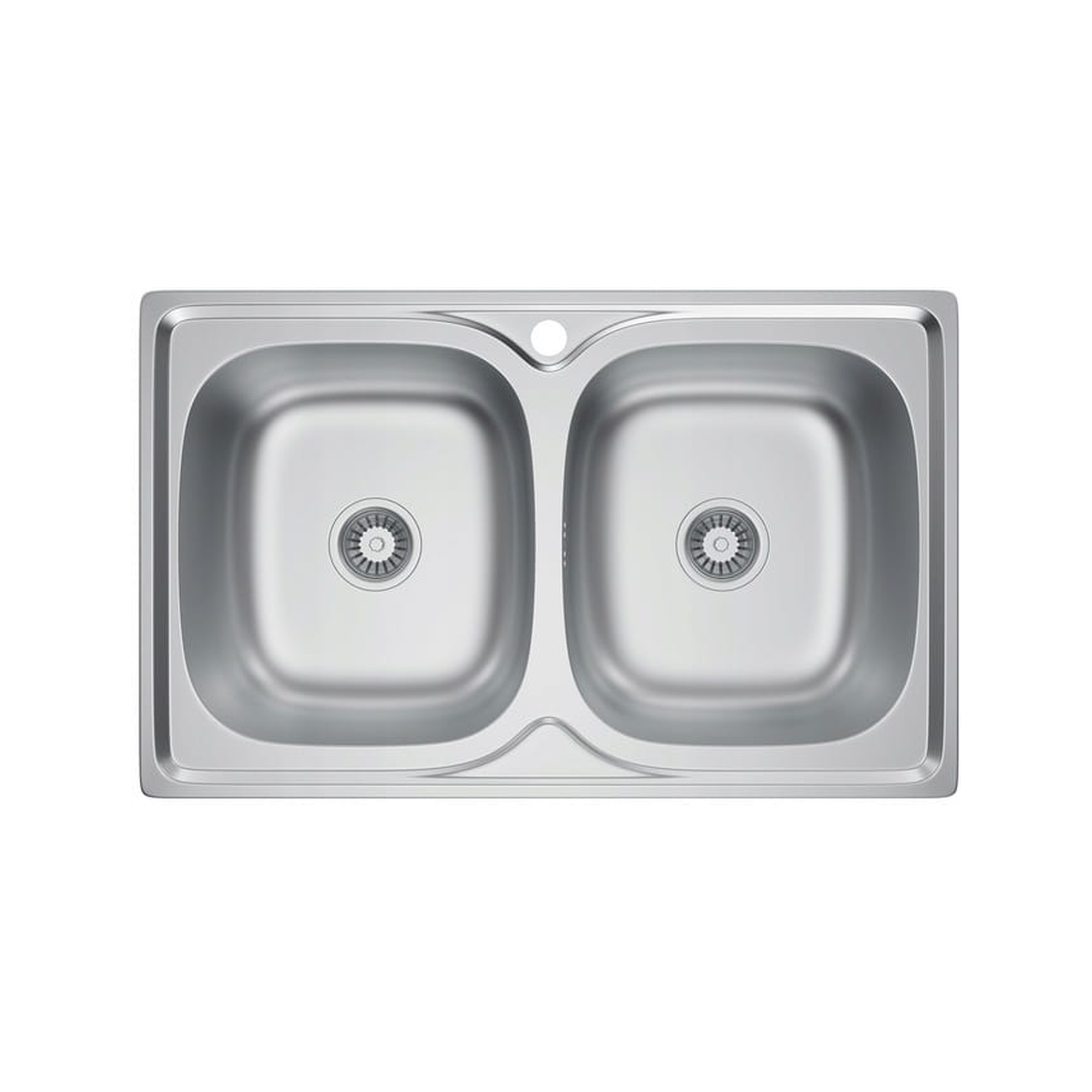 ZLEW STALOWY DWUKOMOROWY CHROM DECOR 80x50 ZLEWOZMYWAK SYFON Granitan — prezentacja produktu