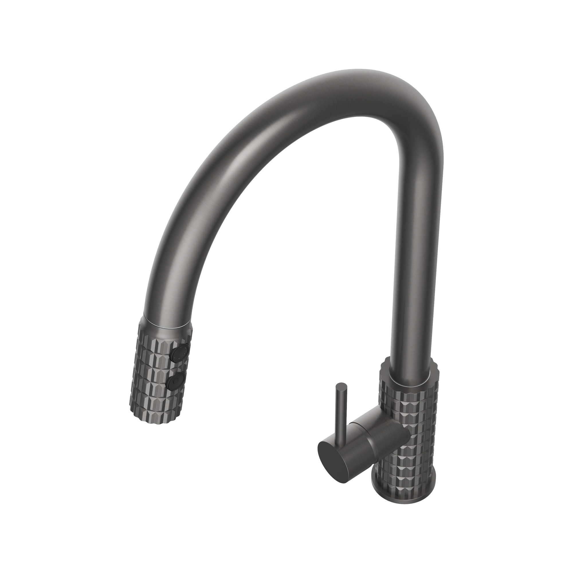 Bateria kuchenna z wyciąganą wylewką kran SNAKE PRO gun grey stojący do kuchni Granitan — prezentacja produktu