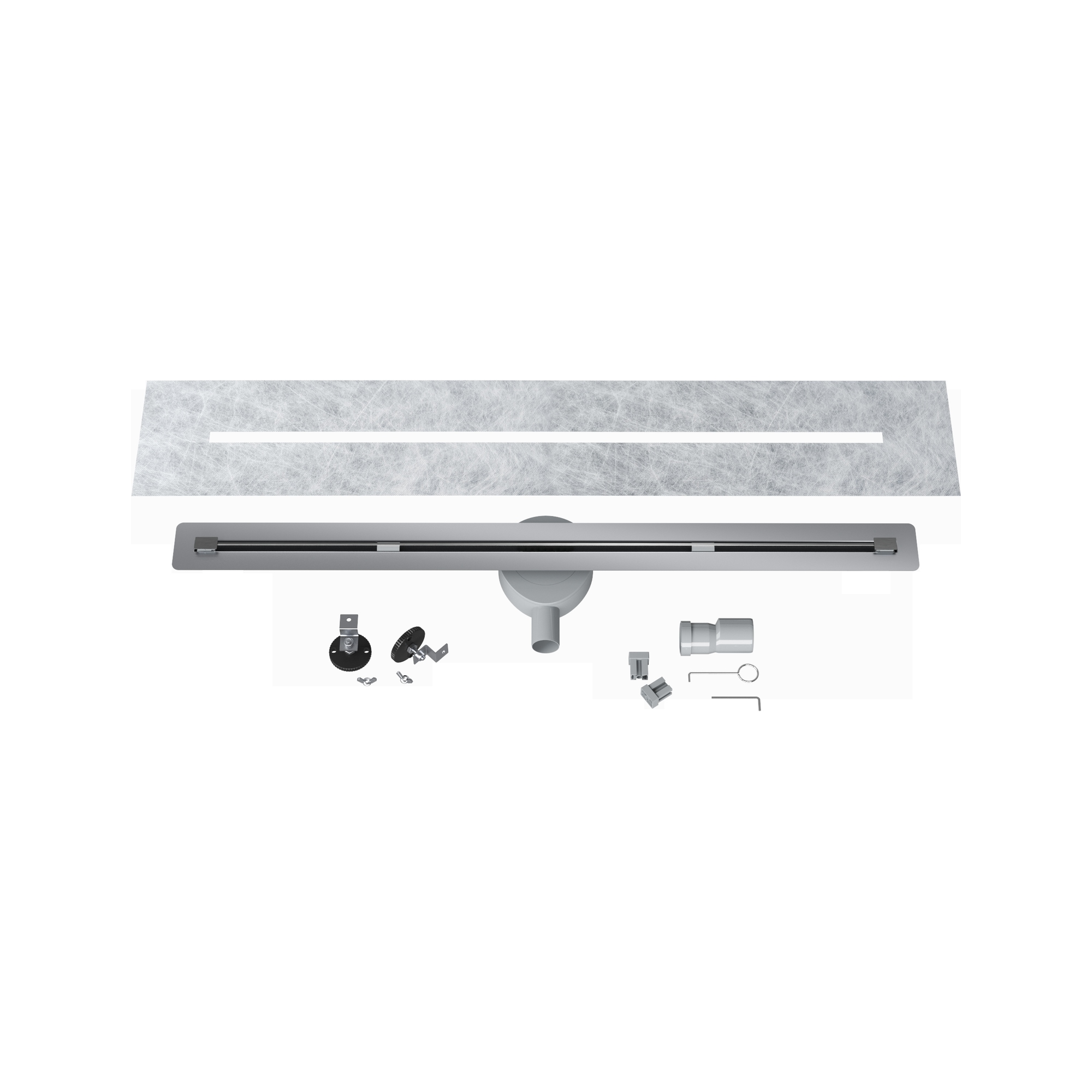 ODPŁYW LINIOWY POD PŁYTKĘ 100 cm STAL SYFON PRYSZNIC BRODZIK LUNO INOX Granitan — prezentacja produktu