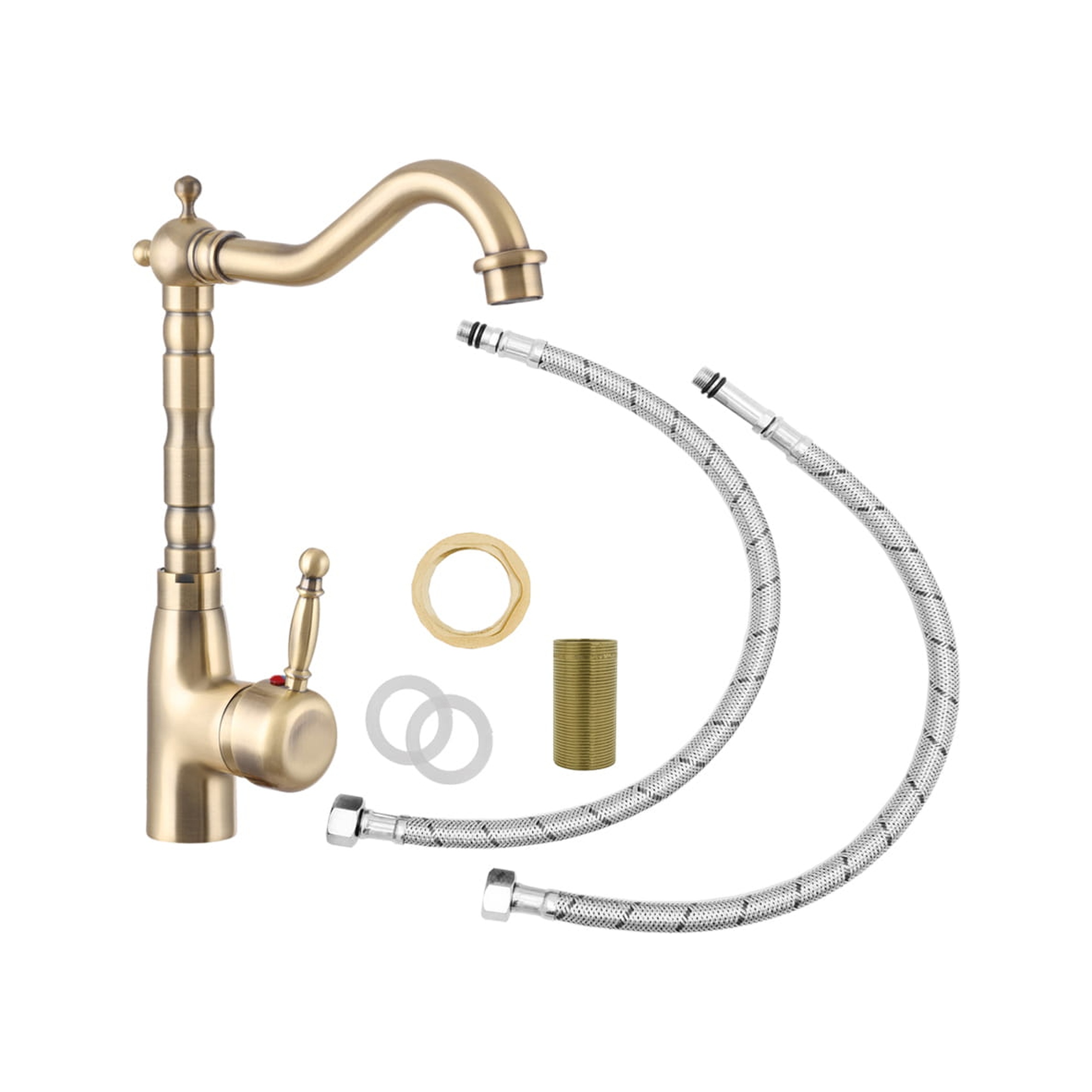 Retro 3 brushed gold bateria kuchenna Granitan — prezentacja produktu