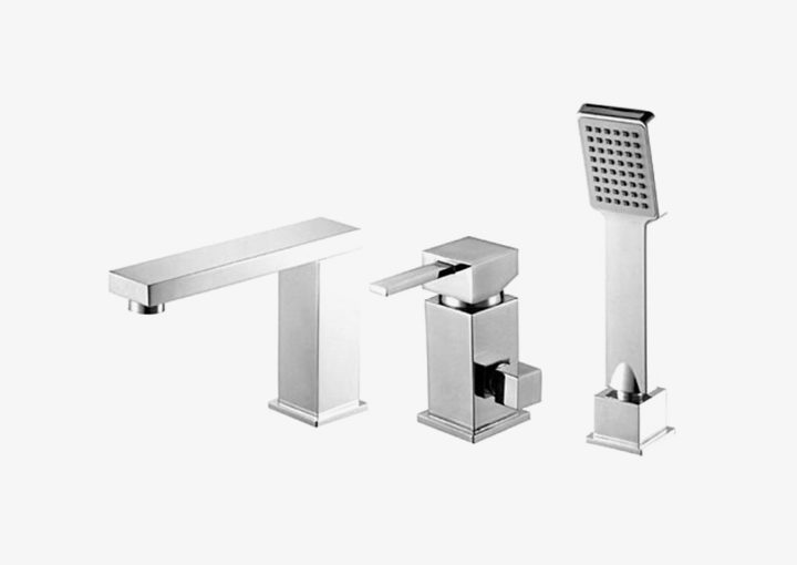 Bateria wannowa CARO 3-otworowa – Chrom wysoki połysk