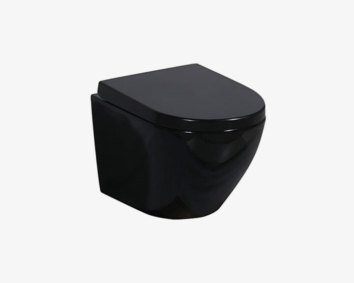 Miska WC podwieszana PRIMO BLACK + Deska