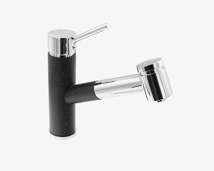 Bateria kuchenna HAMMER – Czarna nakrapiana