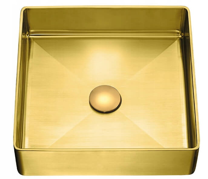 Umywalka stalowa nablatowa Pola złota