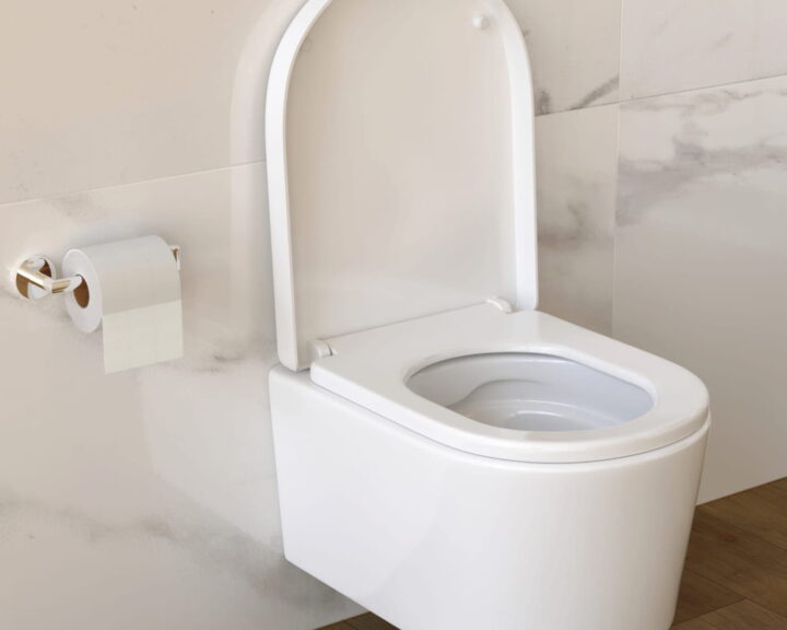 Miska WC wisząca rimless bezkołnierzowa  z deską wolnoopadającą TIXI