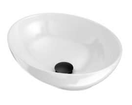 Umywalka ceramiczna nablatowa + korek klik klak czarny