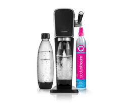Saturator do wody gazowanej SodaStream ART – Czarny zestaw + butelka