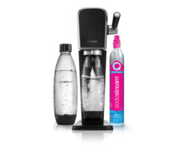 Saturator do wody gazowanej SodaStream ART – Czarny zestaw + butelka