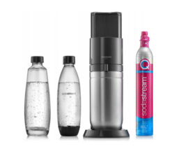 Saturator do wody gazowanej SodaStream Duo – Czarny + 2 butelki