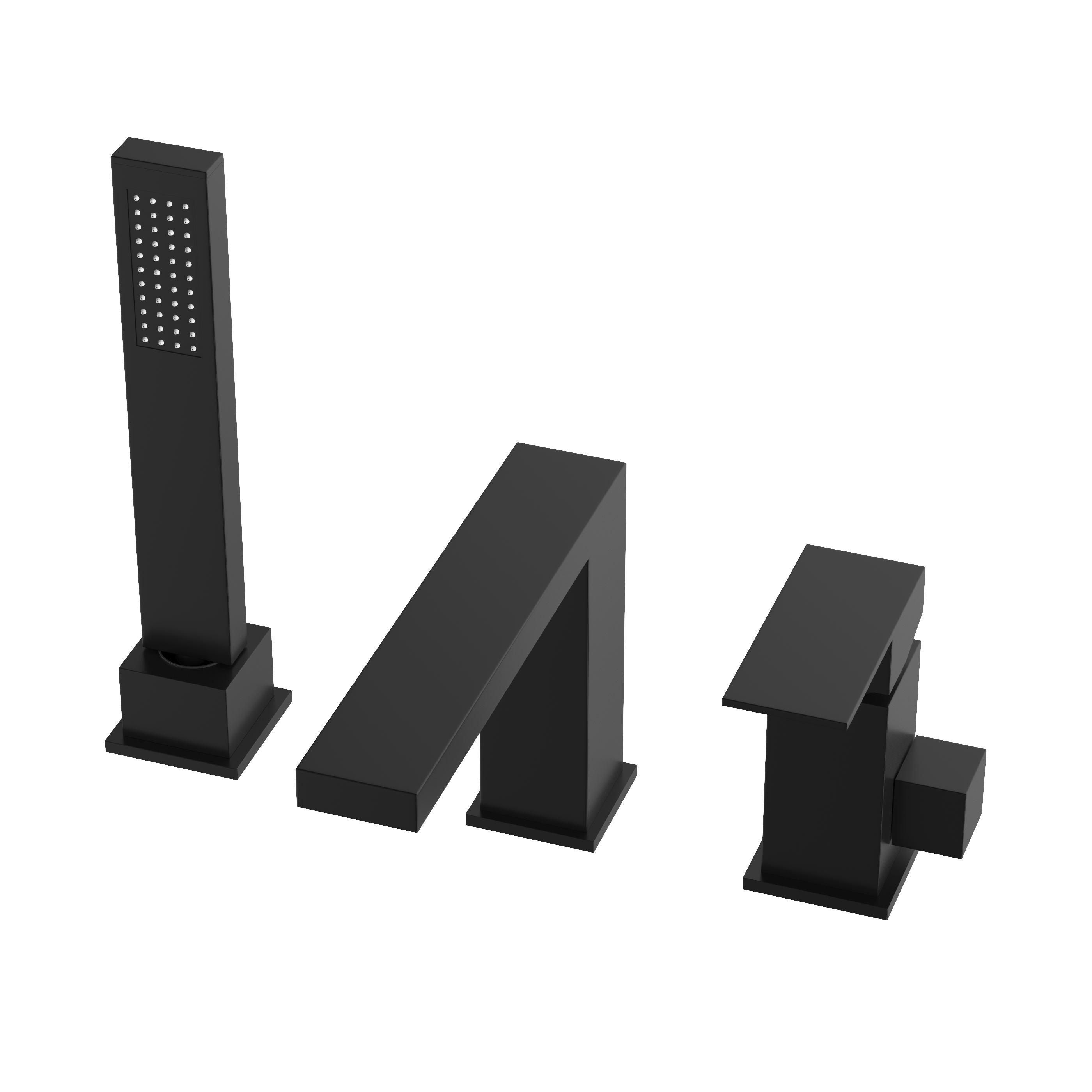 BATERIA WANNOWA NAWANNOWA 3-OTWOROWA NOVA STOJĄCA PRYSZNIC KRAN CZARNA