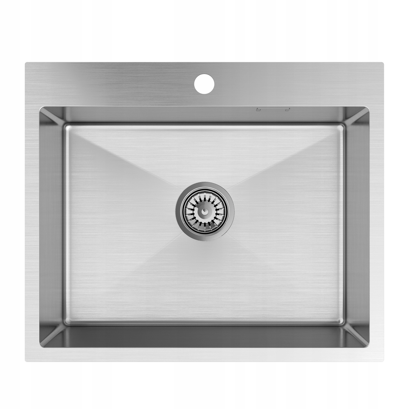 ZLEWOZMYWAK STALOWY PODBLATOWY SREBRNY JEDNA KOMORA INOX SILVO60