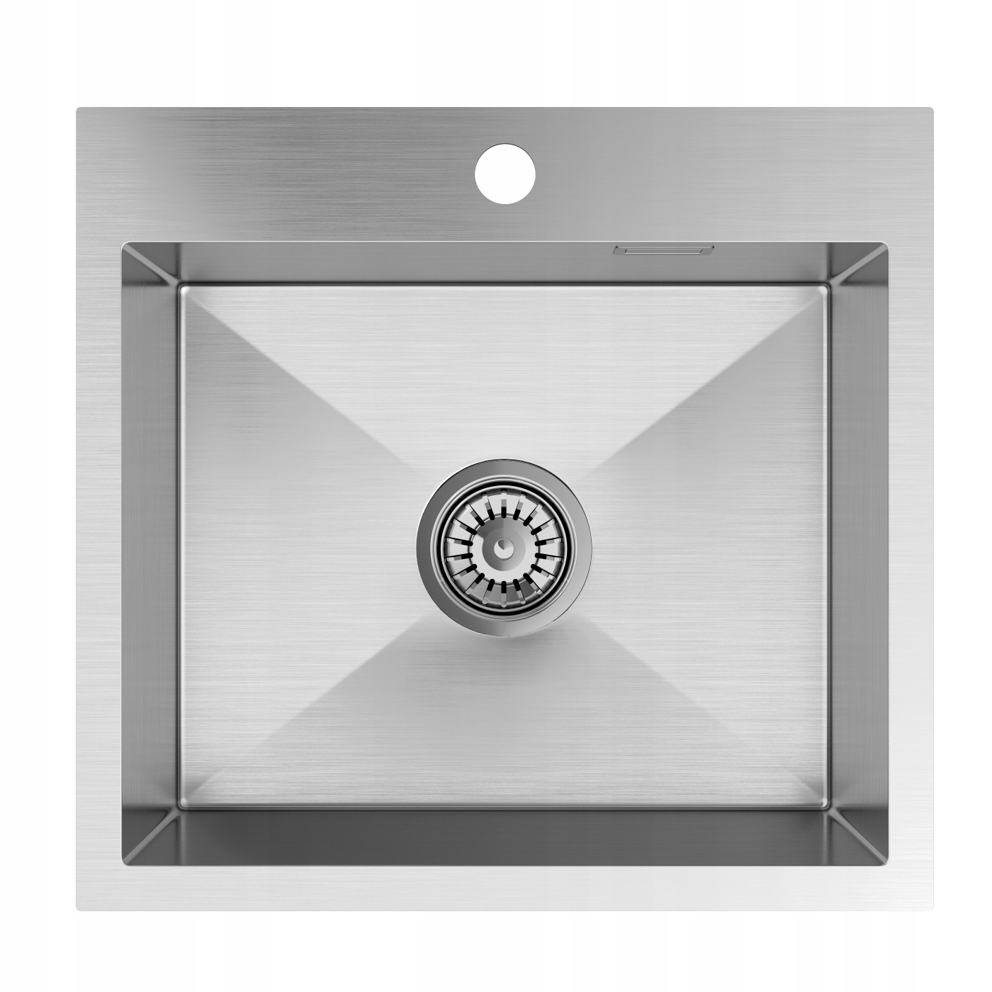 ZLEWOZMYWAK STALOWY PODBLATOWY SREBRNY JEDNA KOMORA INOX SILVO48