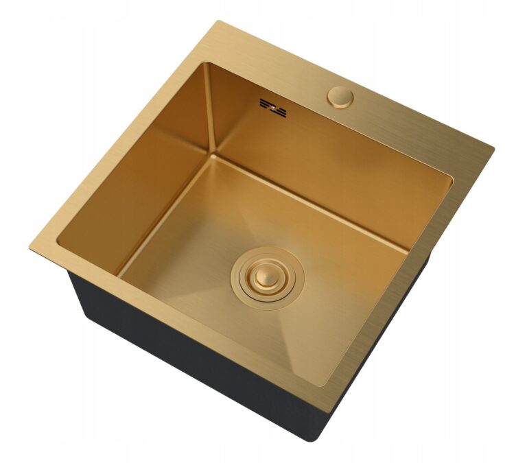 ZLEWOZMYWAK-STALOWY-ZLOTY-JEDNOKOMOROWY-KUCHENNY-SYFON-MANUALNY-BARI46-Liczba-komor-jednokomorowy