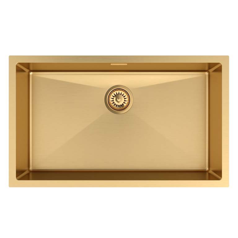 Zlew stalowy 75x45_zloty_top