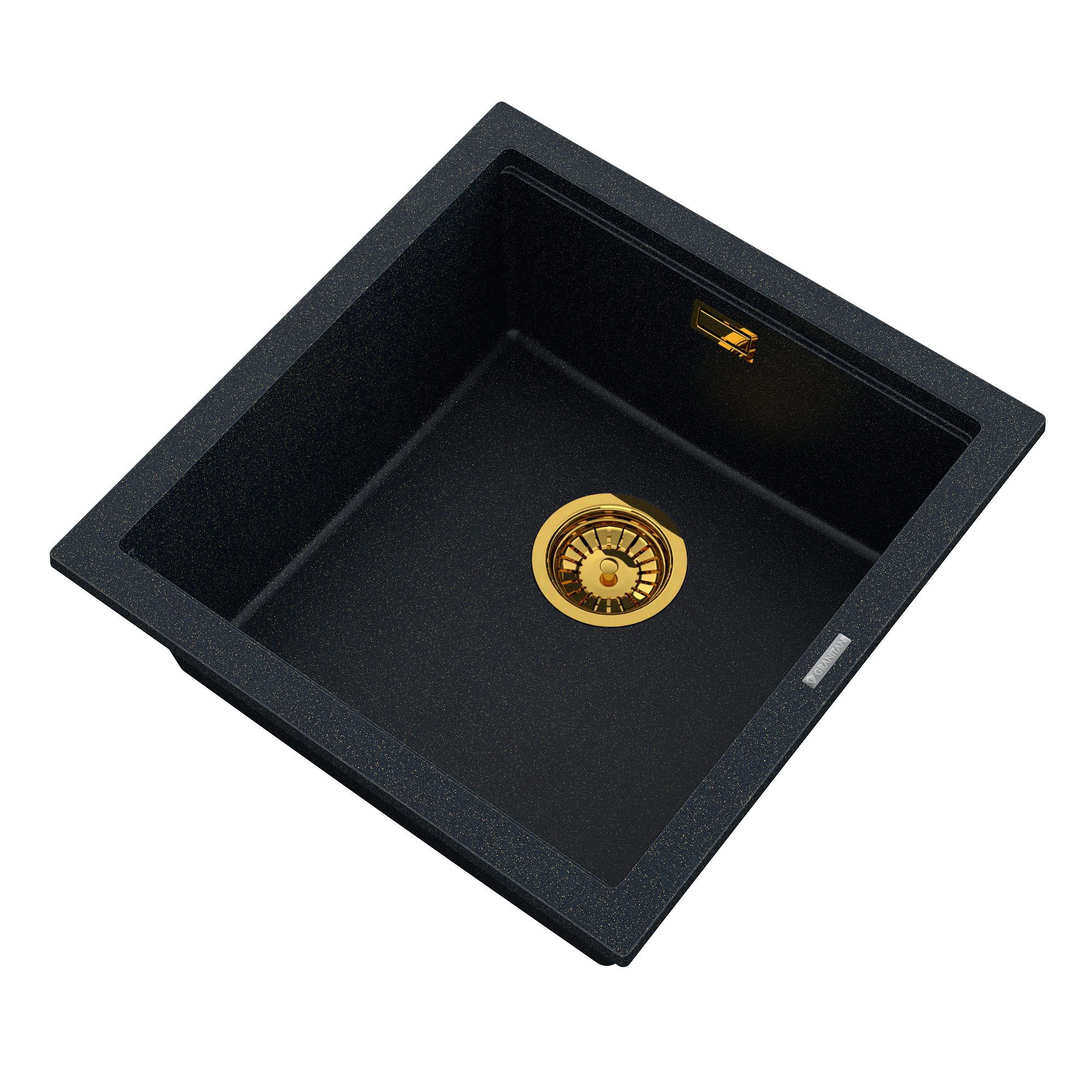 Zlewozmywak granitowy złote drobinki TUGA48 Gold