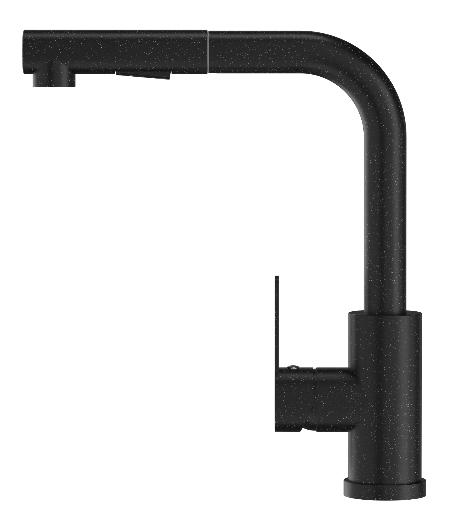 Bateria EBRO kuchenna wyciągana 2 strumienie wyciągana wylewka granit czarna nakrapiana