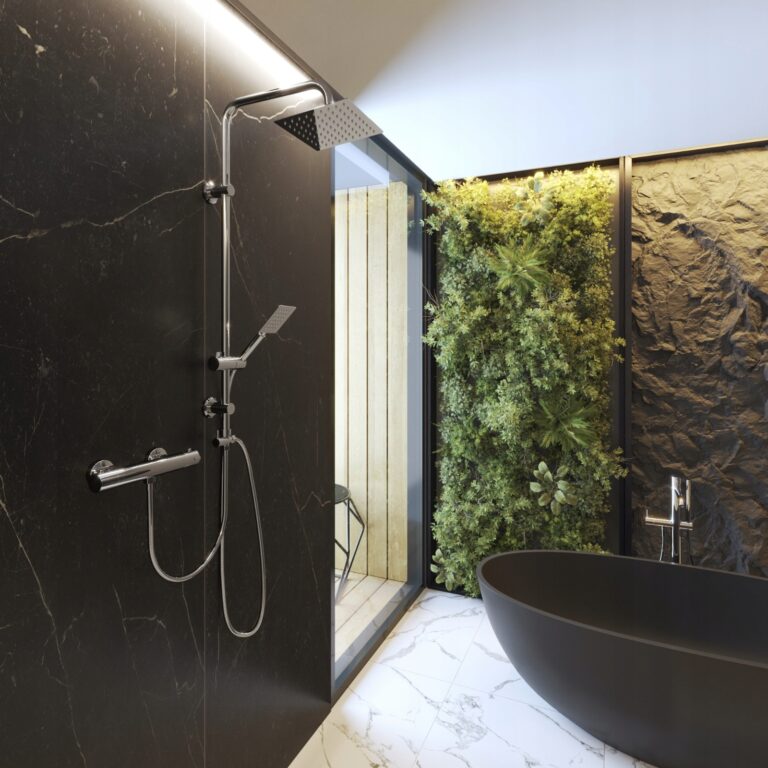 Zestaw prysznicowy natynkowy Granitan TOBA + RIPON