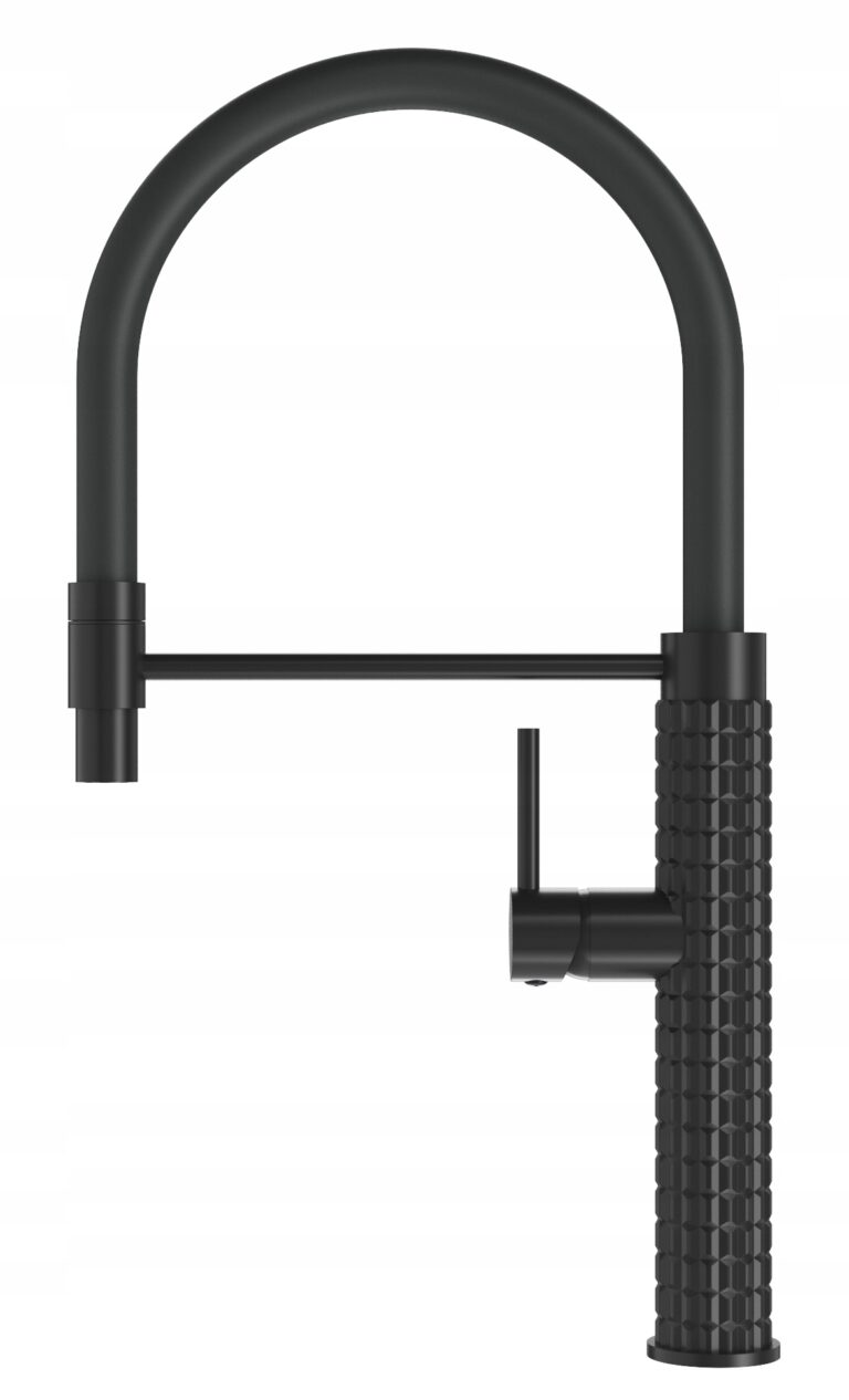 BATERIA-KUCHENNA-Z-ELASTYCZNA-WYLEWKA-CZARNA-KRAN-DO-ZLEWU-NOWOCZESNY-FANO-Typ-jednouchwytowa