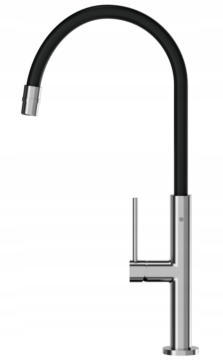 BATERIA-KUCHENNA-Z-ELASTYCZNA-WYLEWKA-SREBRNA-CHROM-KRAN-DO-ZLEWU-OTI-Typ-jednouchwytowa