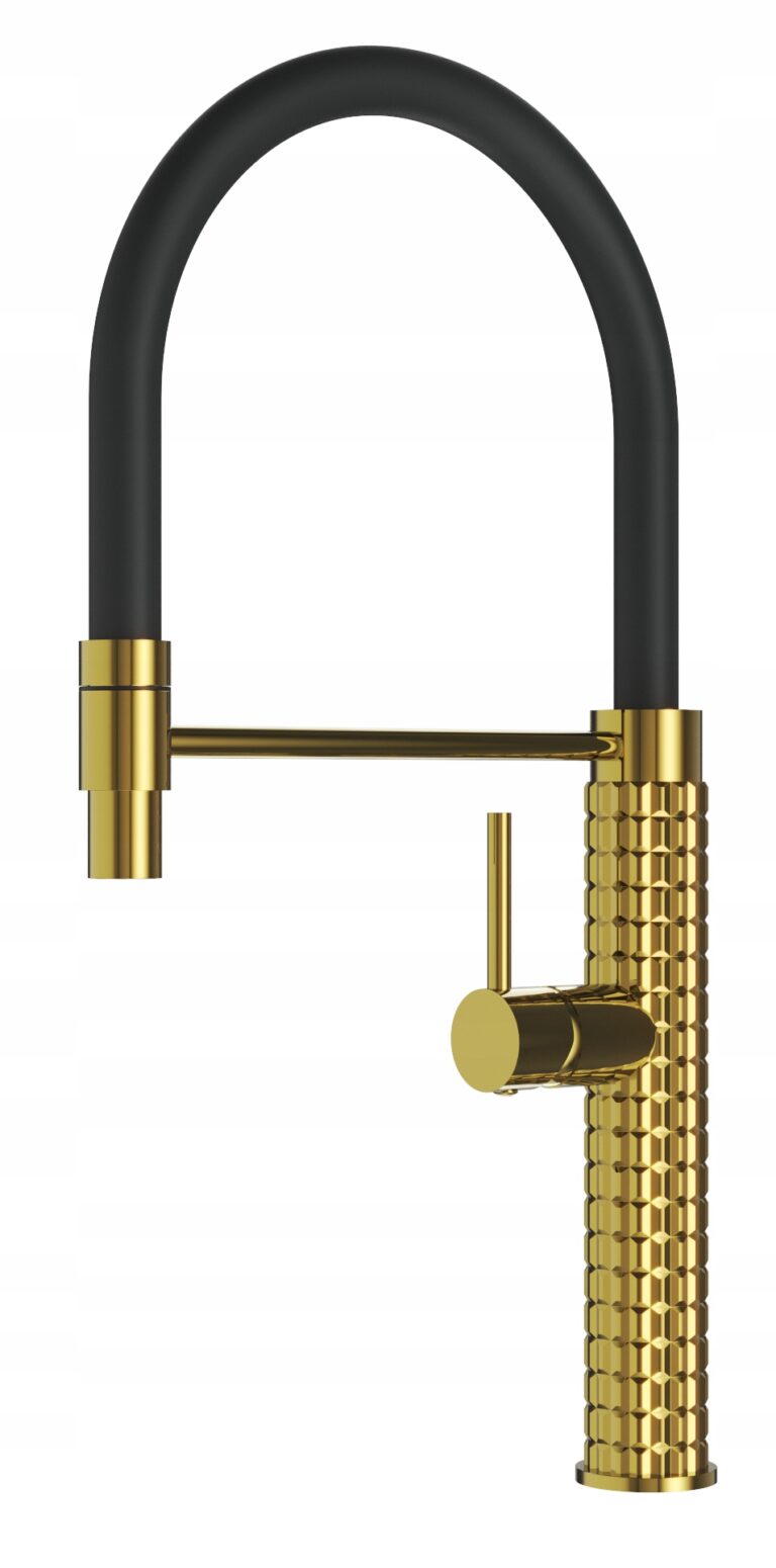 BATERIA-KUCHENNA-Z-ELASTYCZNA-WYLEWKA-ZLOTA-KRAN-DO-ZLEWU-NOWOCZESNY-FANO-Wysokosc-produktu-47-cm