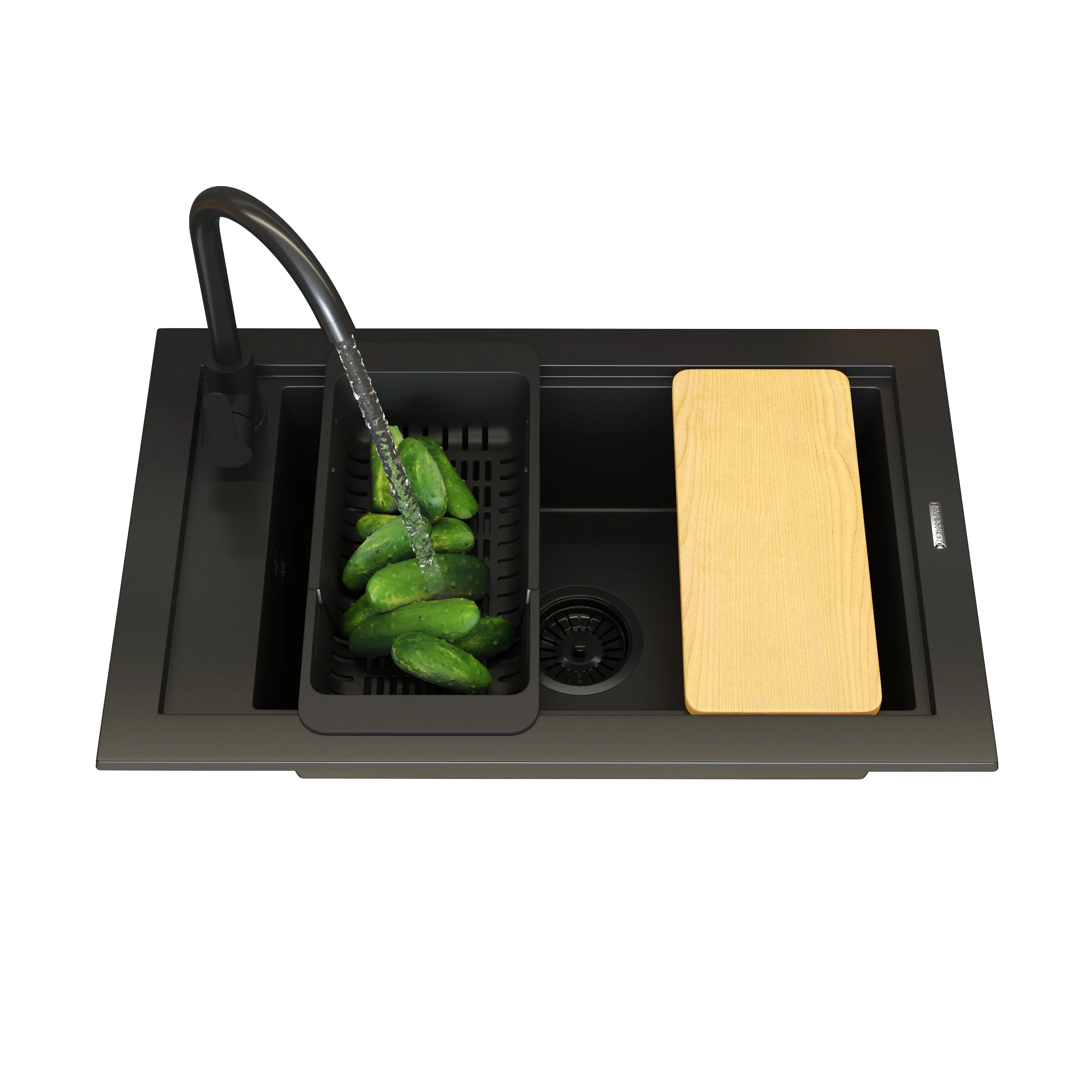 Zlewozmywak jednokomorowy Granitan Panama ZESTAW