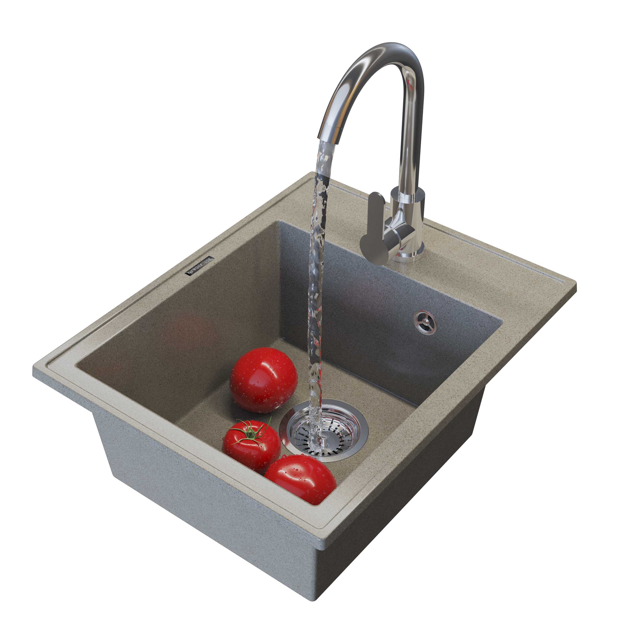 ZLEWOZMYWAK GRANITOWY BRĄZOWY ZESTAW NERO BATERIA KUCHENNA