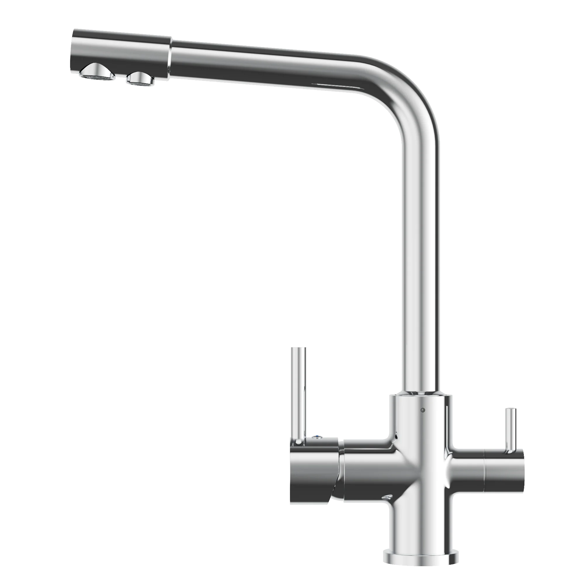 Bateria kuchenna trójdrożna kran do filtra wody do kuchni chrom FLOW